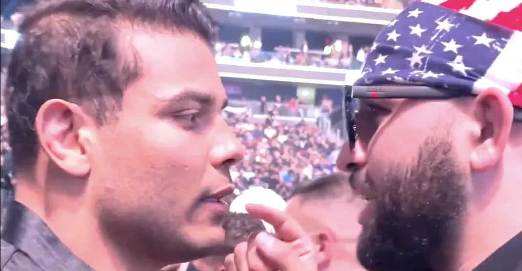 Security intervenes as Hokit taunts Costa at UFC 328
