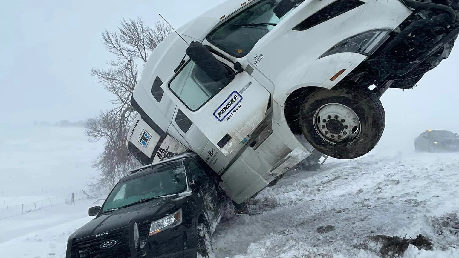 Winter storm causes multiple crashes on I-90 in South Dakota.