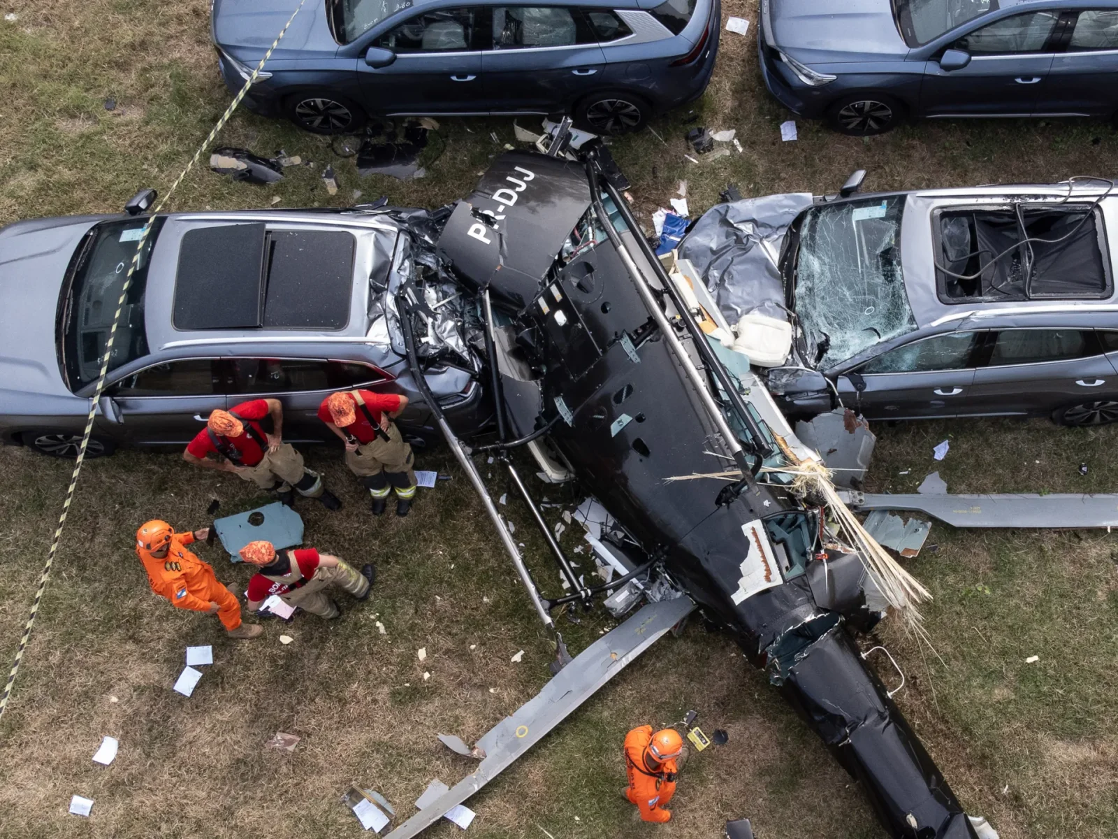 Six Dead After Midair Helicopter Collision Over Rio Sparks EV Dealer Fire