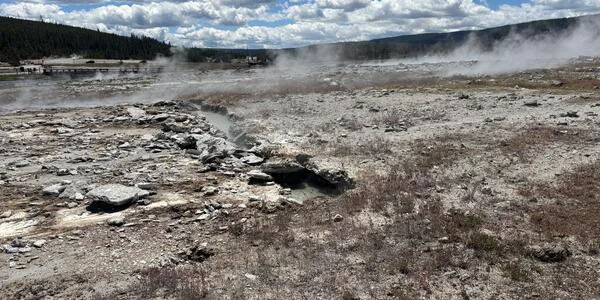 Yellowstone’s Biscuit Basin yields a tiny eruption with new vents and boiling pool