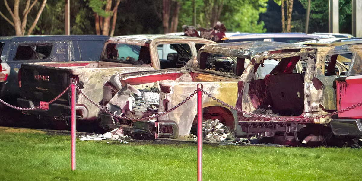 Blaze at Vancouver dealership damages 12 vehicles; arson suspected