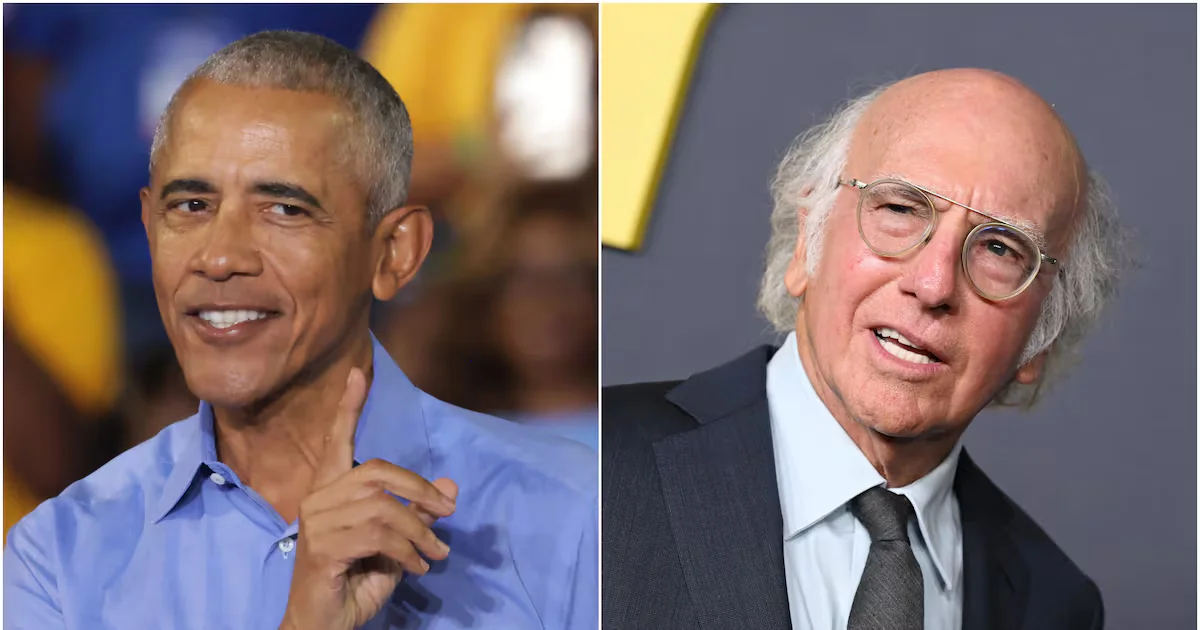 Obama Upstaged by Larry David on HBO Set