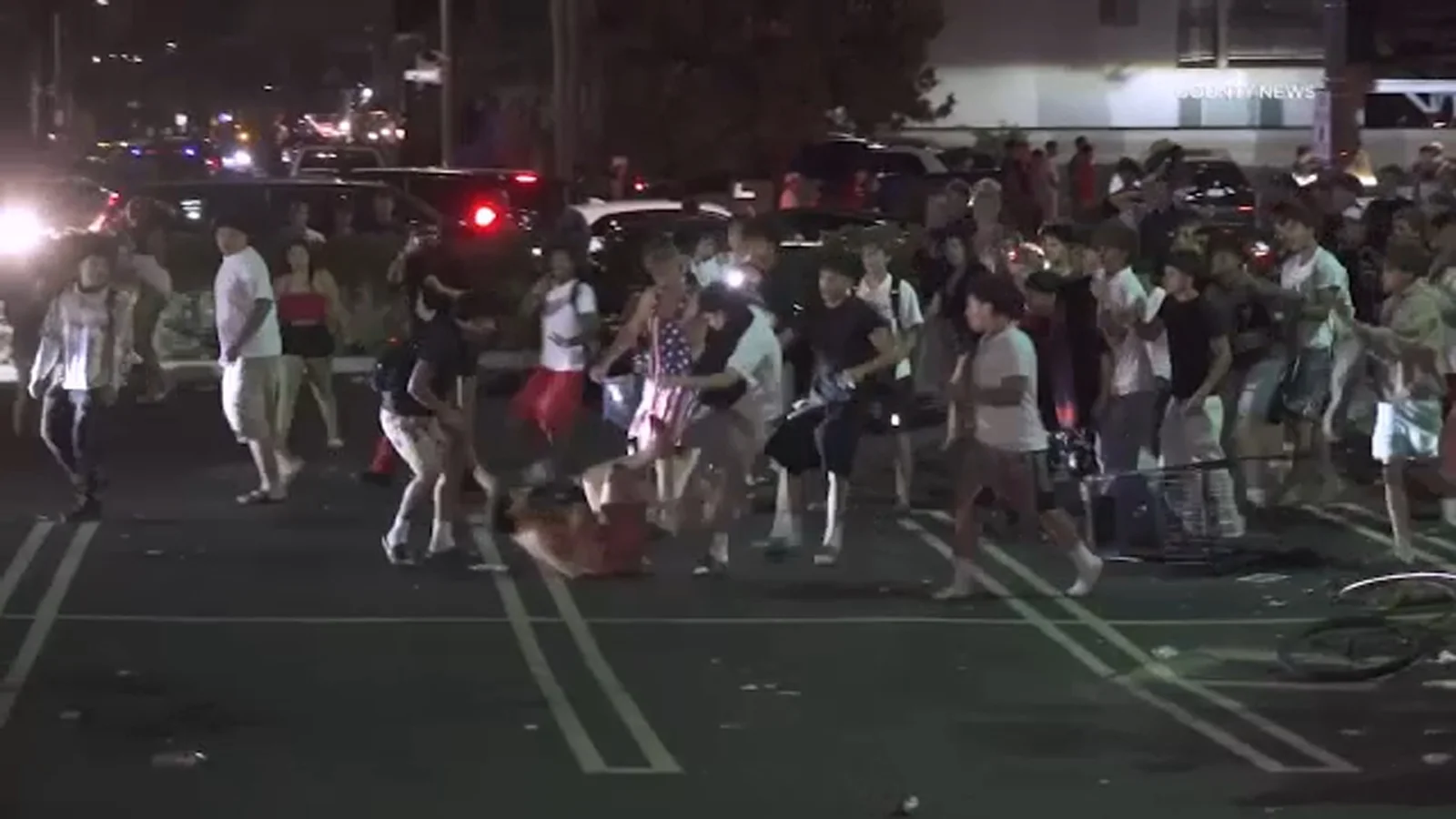 Newport Beach Fourth of July celebration erupts in chaos as clashes break out and fireworks are hurled at officers