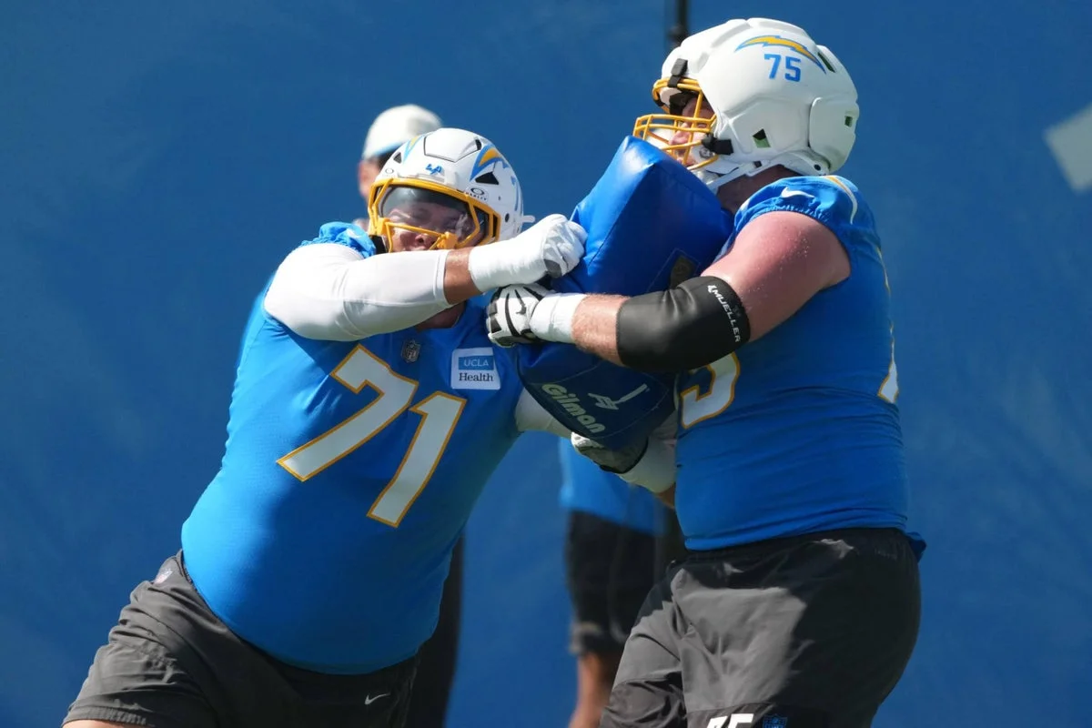 Chargers' left guard job remains up for grabs as five contenders rotate in camp