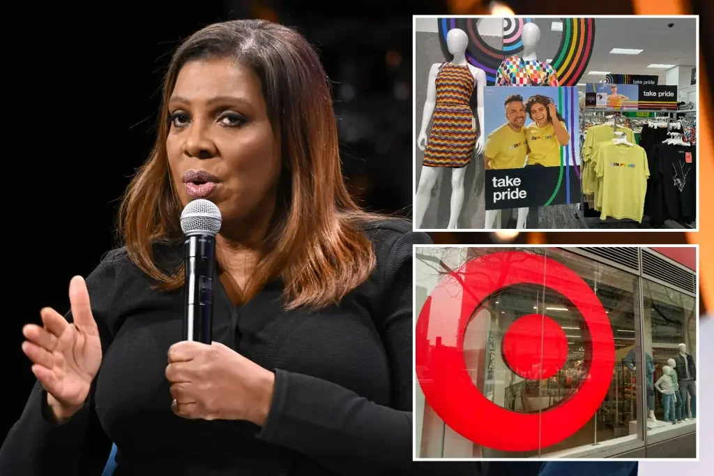 NY AG criticizes Target's decision to remove Pride merchandise and down sales.