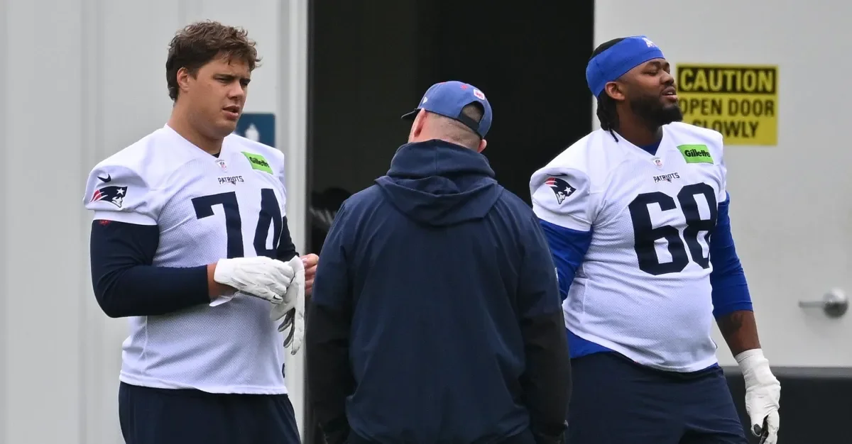 Caleb Lomu Takes Left Tackle Spotlight in Patriots Day 2 Minicamp