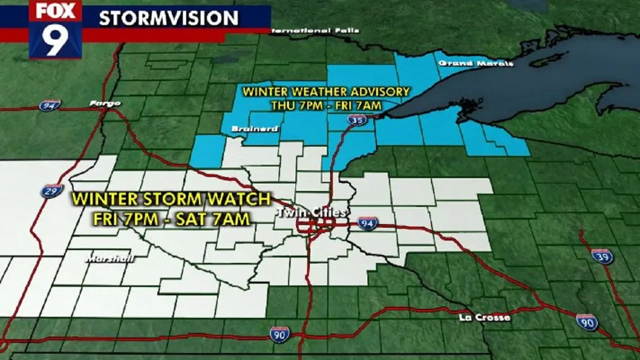 Minnesota Braces for Winter Storm with Snow and Thunderstorms in the Forecast.