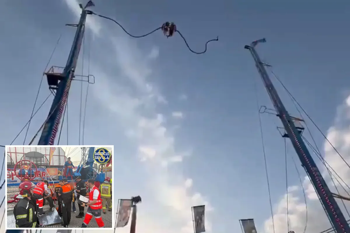 Seville fair ride catastrophe: cable snaps midair injuring four