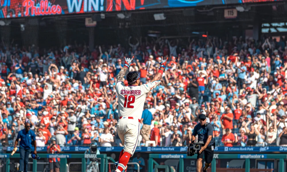 Schwarber's 459-foot walk-off seals Phillies' dramatic ninth-inning comeback