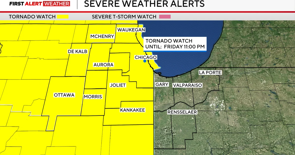 Chicago Braces for Two Waves of Severe Storms and Tornado Threat
