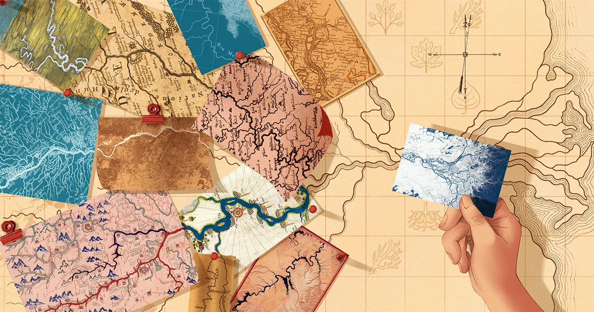 The 0.6 Rule: Rivers Shape Fractal Waterways and Deltas