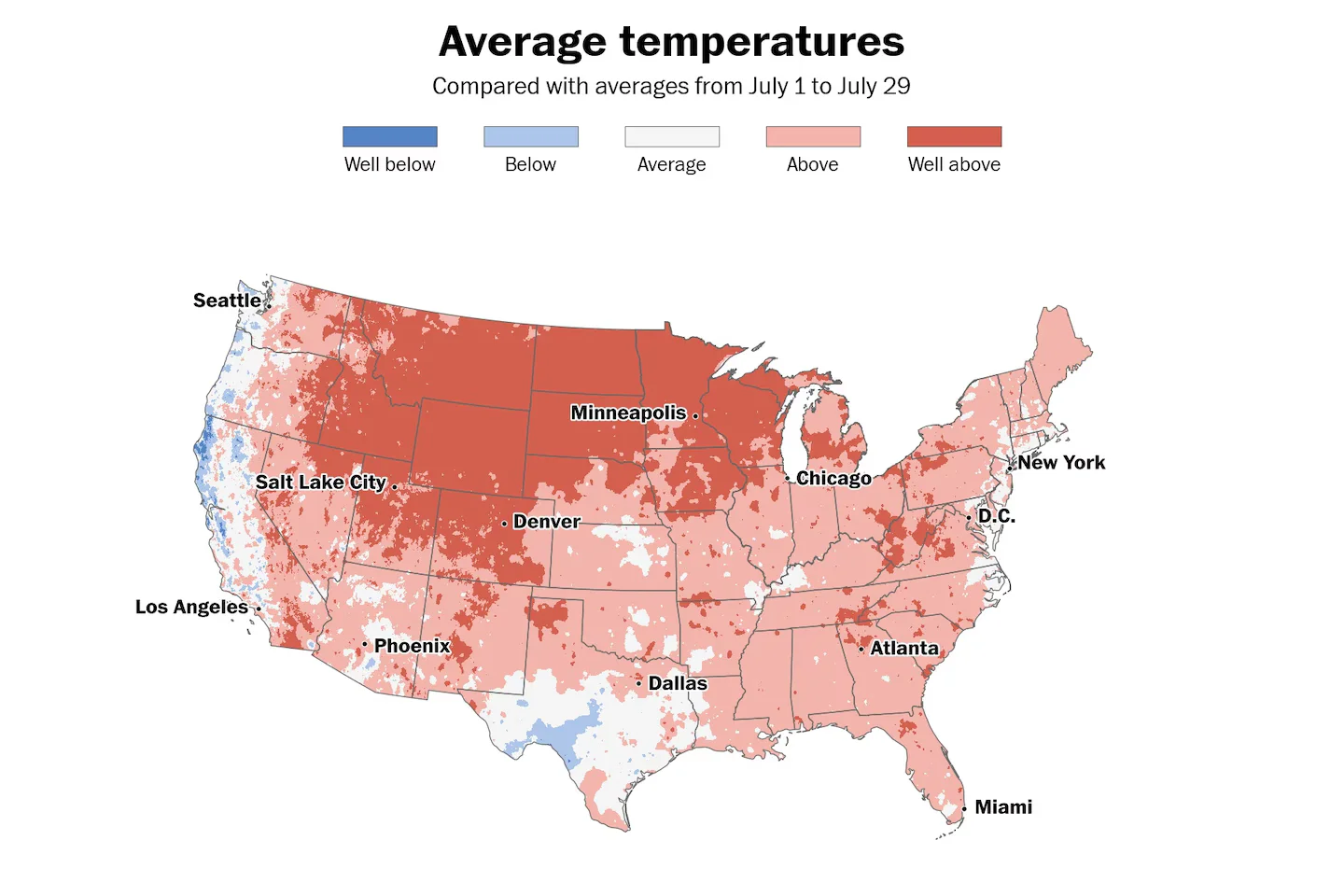 July 2026 Poised to Be U.S. Warmest Month on Record, With West Fire Risk Rising