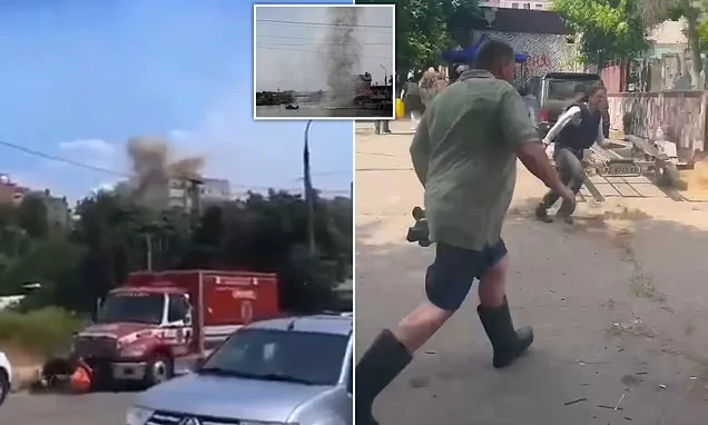 Putin's bombing of fleeing flood victims in Kherson causes massive blast.
