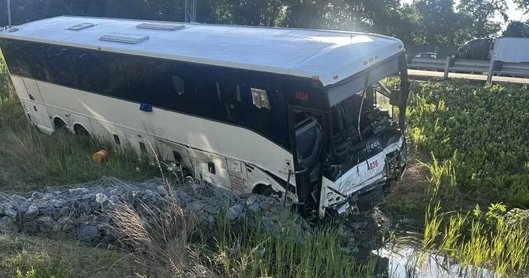 Virginia I-95 bus crash near work zone leaves five dead, dozens injured