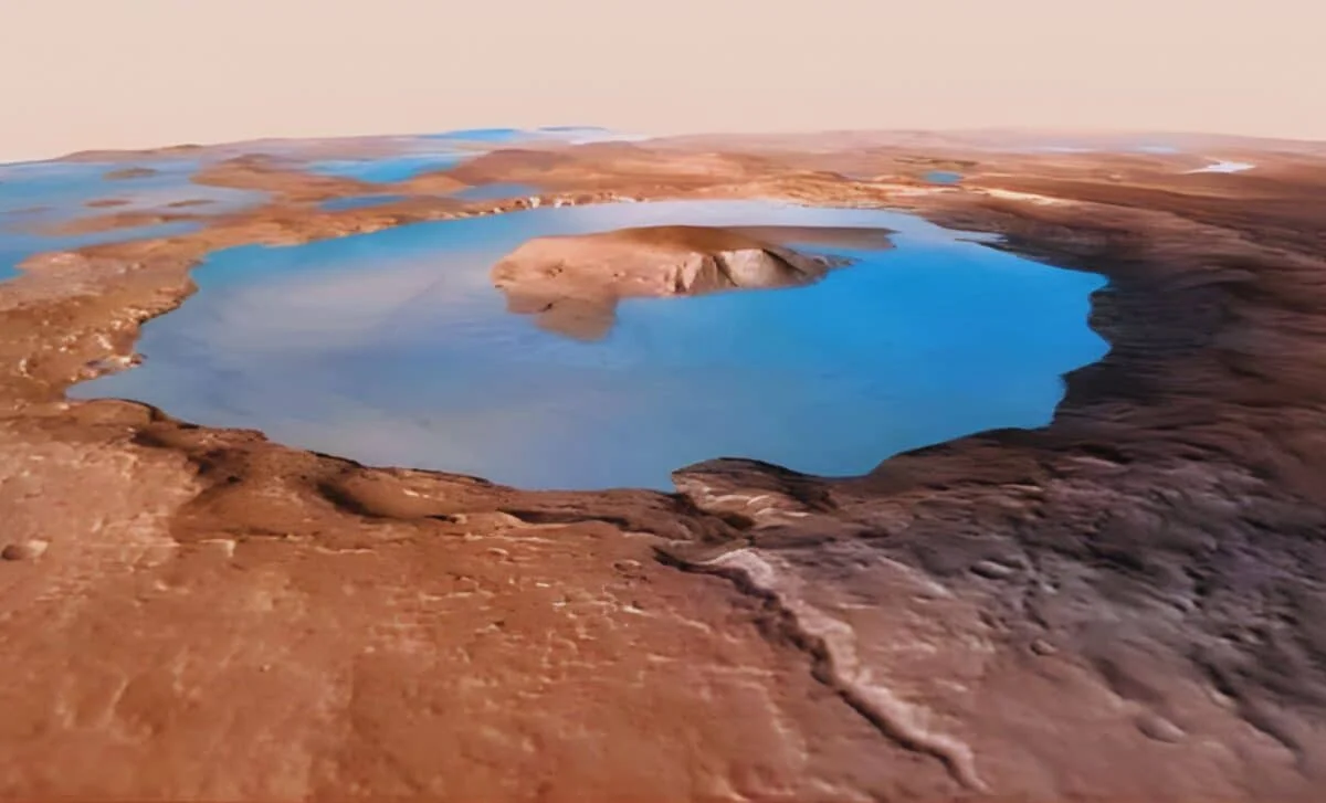 Northern Martian Shelf Points to a Long-Lived Ocean