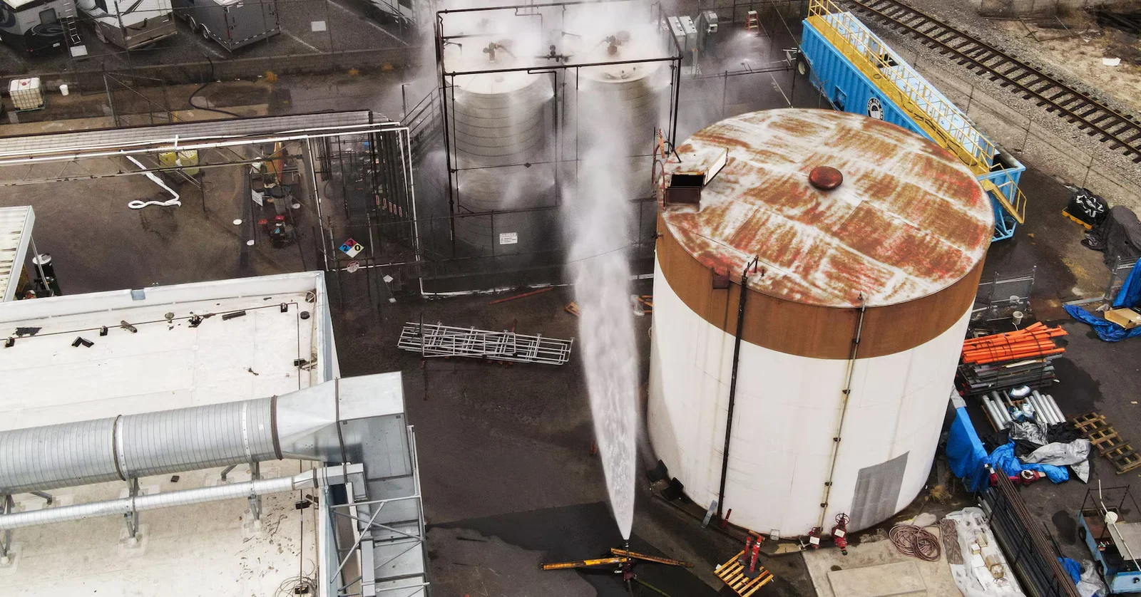 California races to cool dangerous methyl methacrylate tank to avert disaster