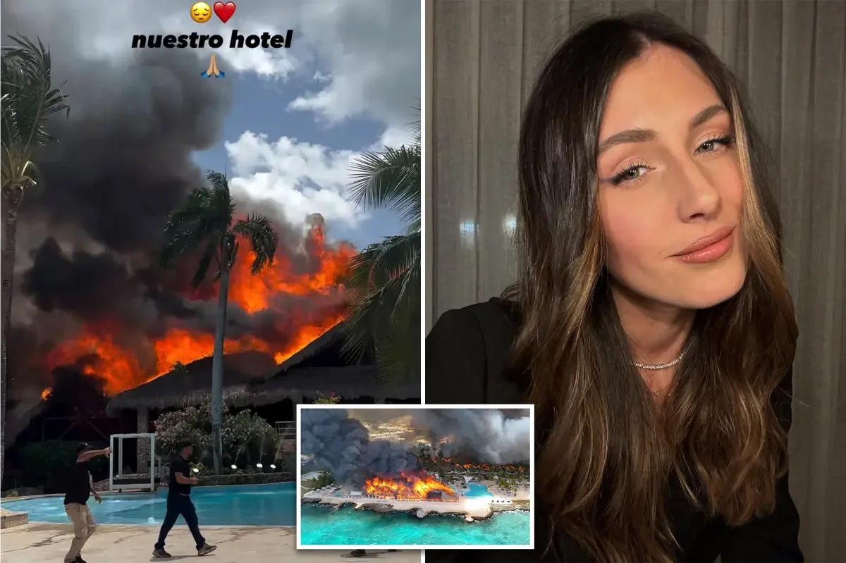Guests race back into blazing Dominican resort as inferno rages