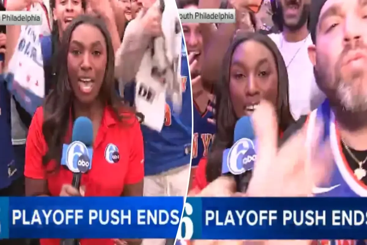 Knicks fans overrun Philly reporter after series-clinching win