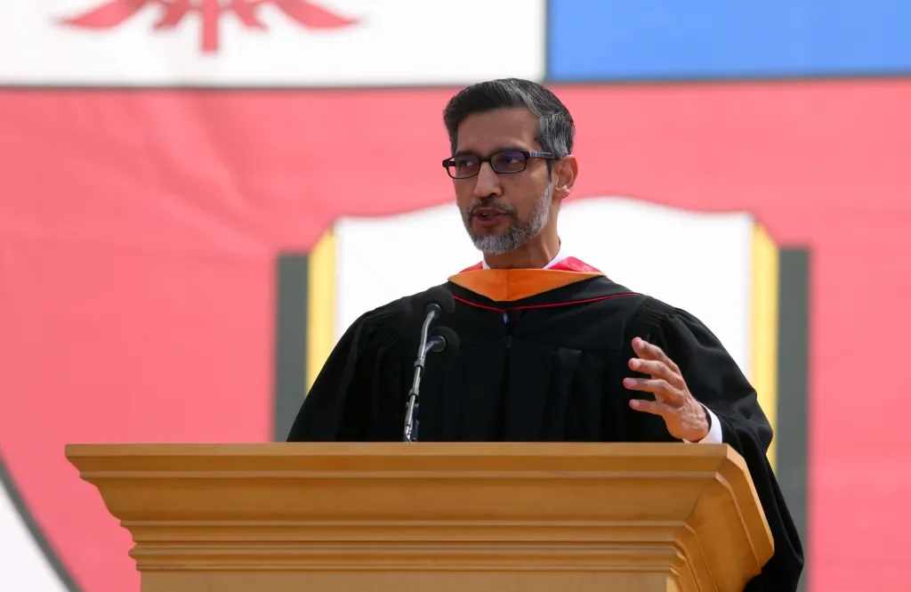 Stanford grads boo Google CEO as Nimbus ties spark commencement protest