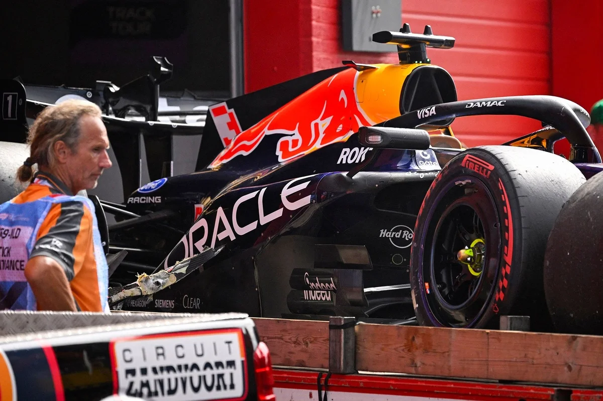 Verstappen blames damp-to-dry patch for Dutch GP crash