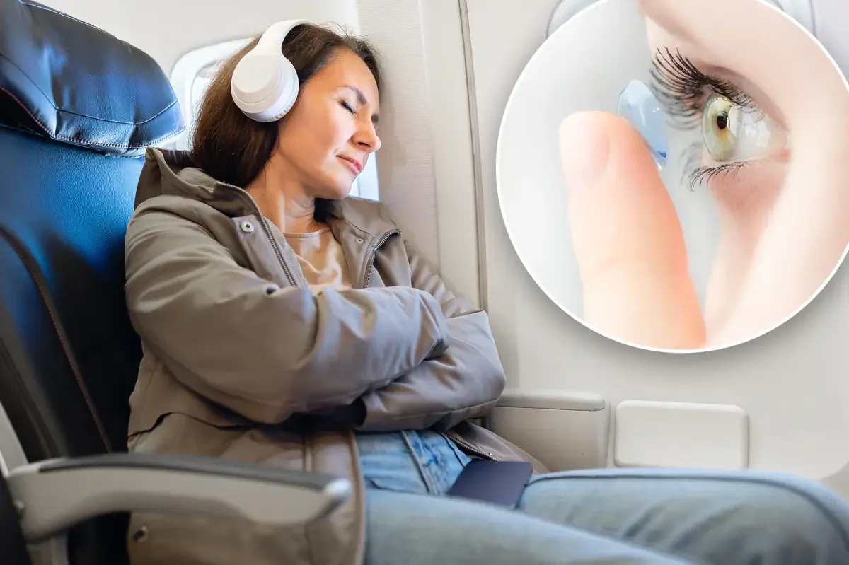Think twice about wearing contact lenses on flights