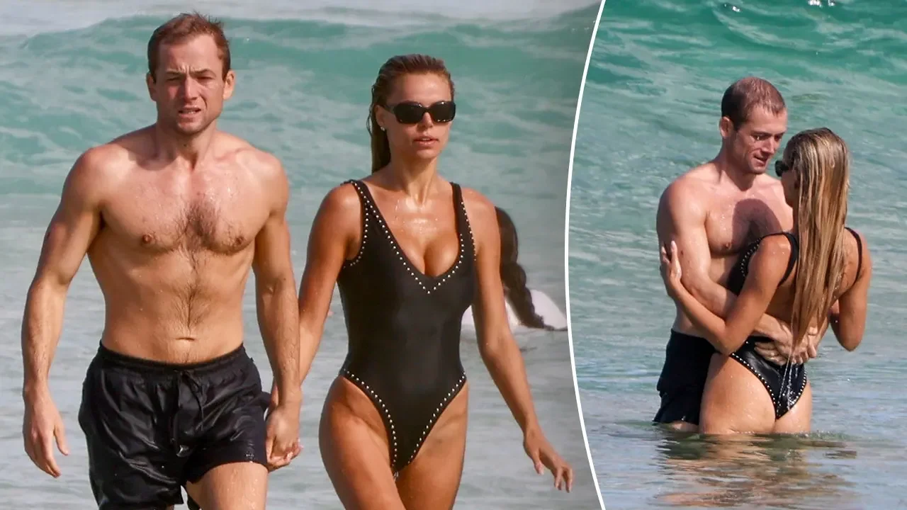 Nader and Egerton Light Up Bondi Beach With PDA Romance