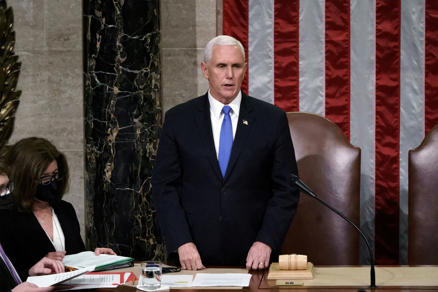 Mike Pence's evolving stance on Trump's role in the Capitol attack.