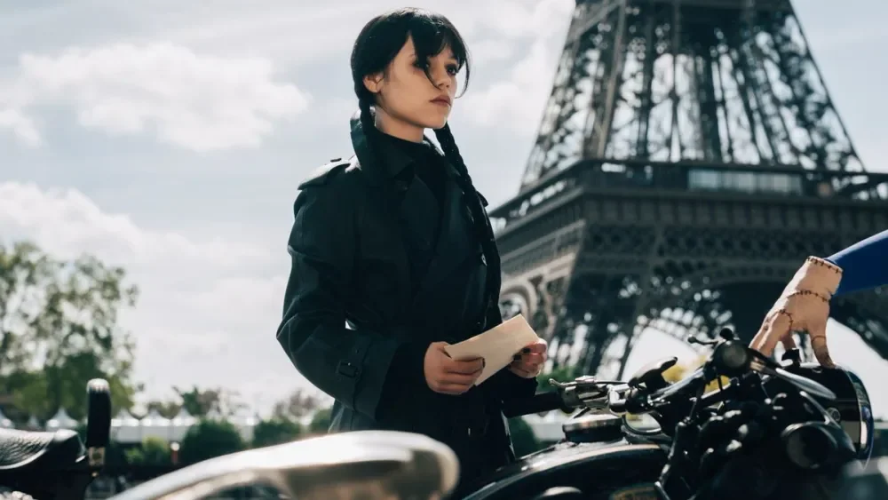 Jenna Ortega Takes Wednesday to Paris in Season 3 First Look