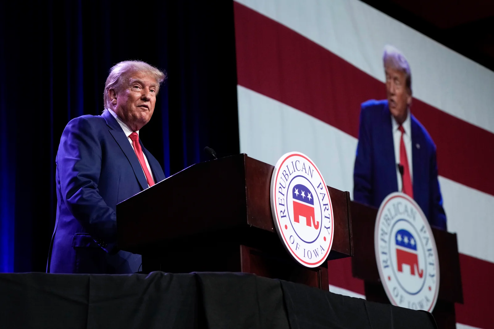 "Trump's Clash with GOP Candidate and Criminal Peril in Iowa"