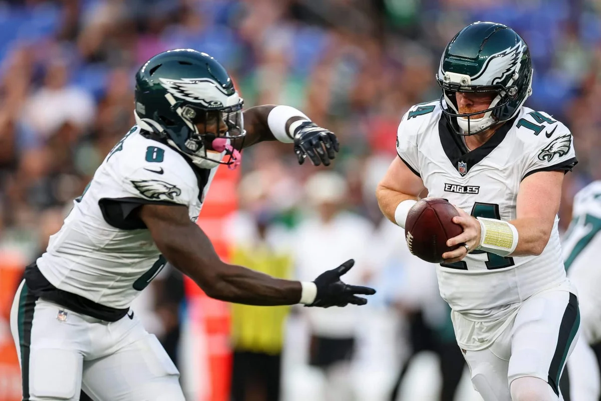 Eagles' reshuffled offense shows growing pains in preseason debut against Ravens