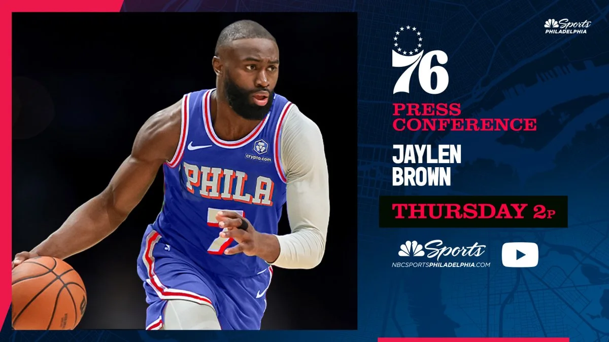 Jaylen Brown Debuts as a Sixer in First Intro Press Conference