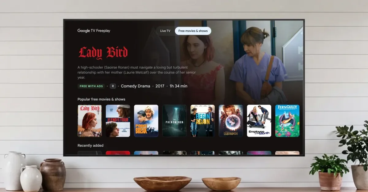 Google TV Freeplay expands to on-demand titles and 300+ live channels