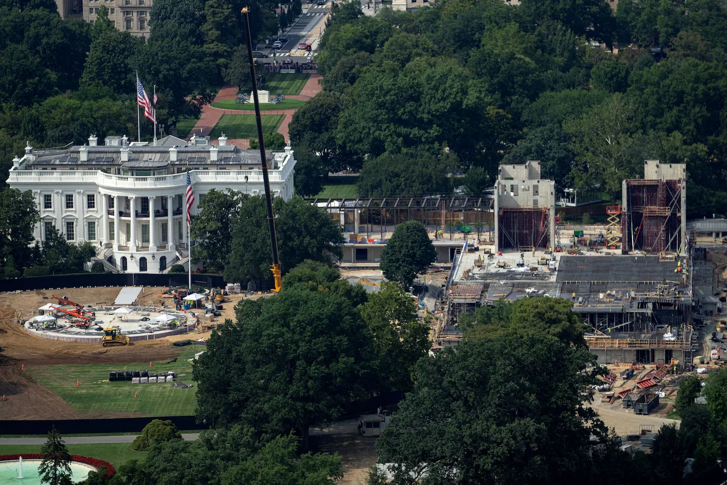 Trump frames White House ballroom as national-security asset as court halts project