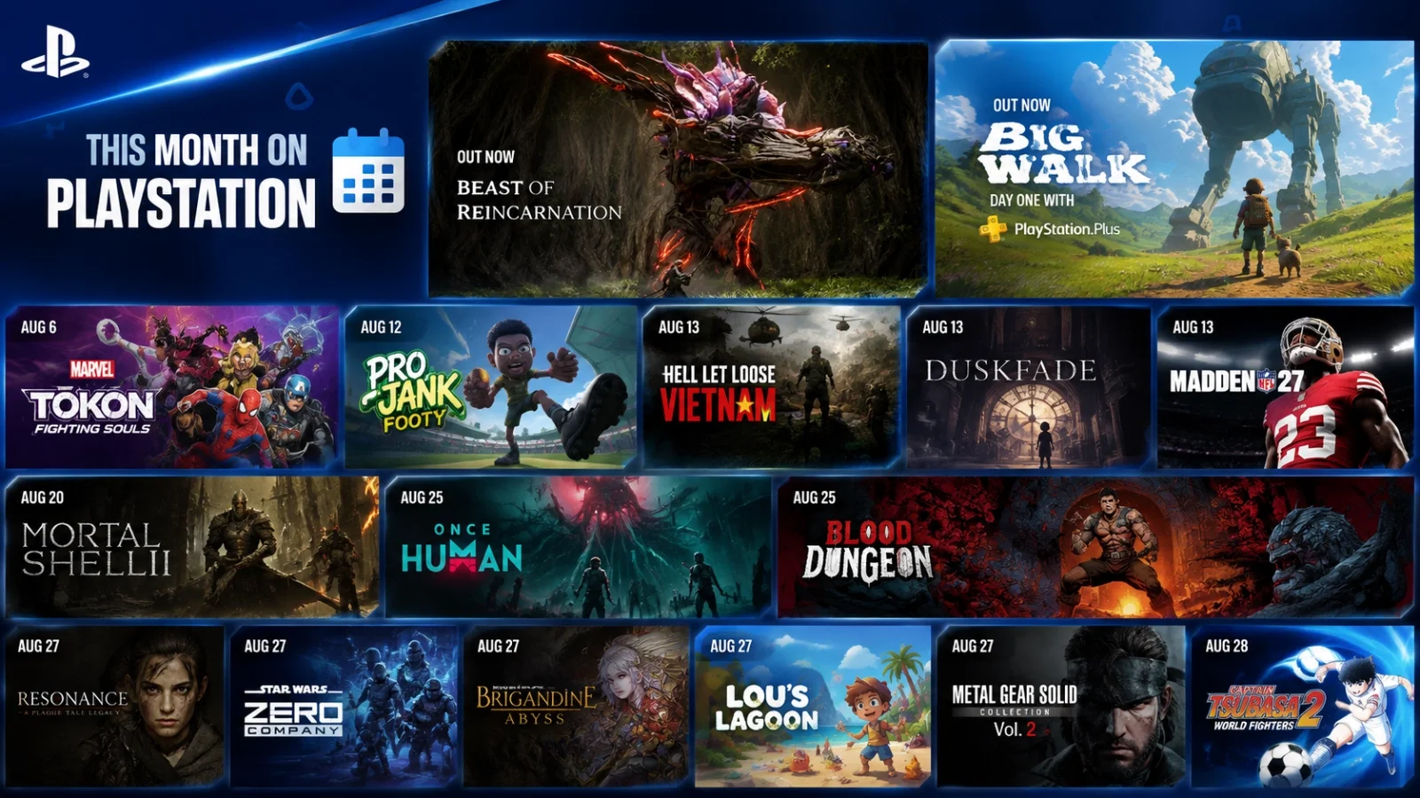 Sony’s August 2026 PS5 Lineup: A Busy Calendar of Big Titles and Day-One Plus Drops