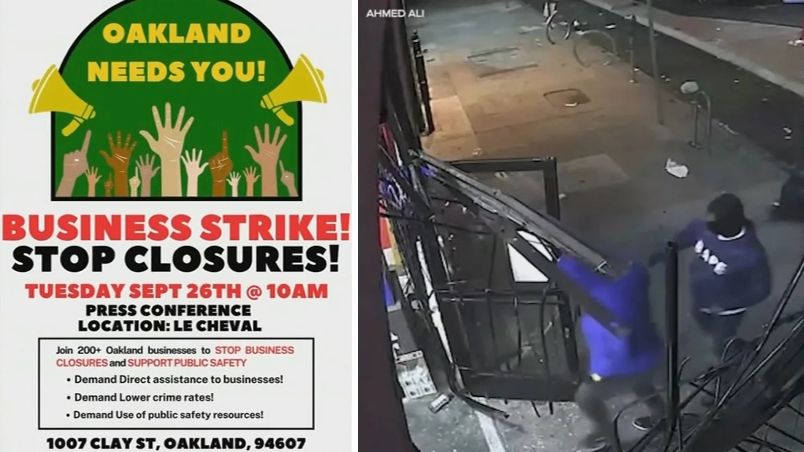 Oakland Small Business Owners Unite in Strike Against Crime