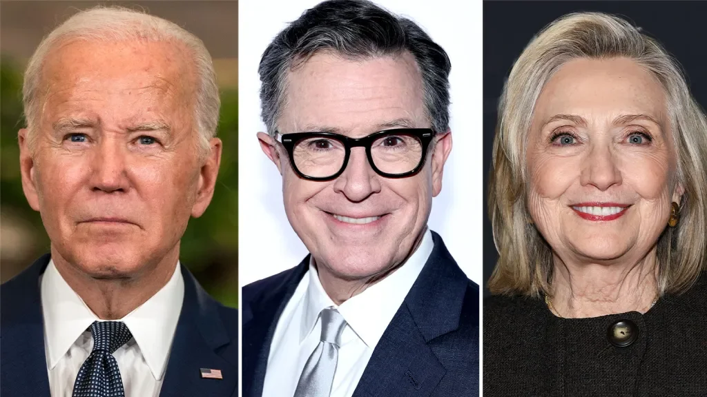 Biden and Clinton Laud Colbert as Late Show Finale Approaches