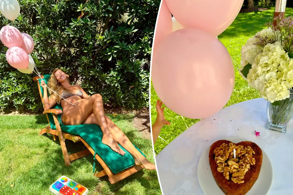 Gisele Bündchen Turns 46 in Leopard Print, Celebrates with Balloons