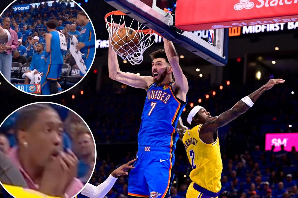Thunder stun Lakers in Game 1 as Vanderbilt suffers gruesome pinky dislocation
