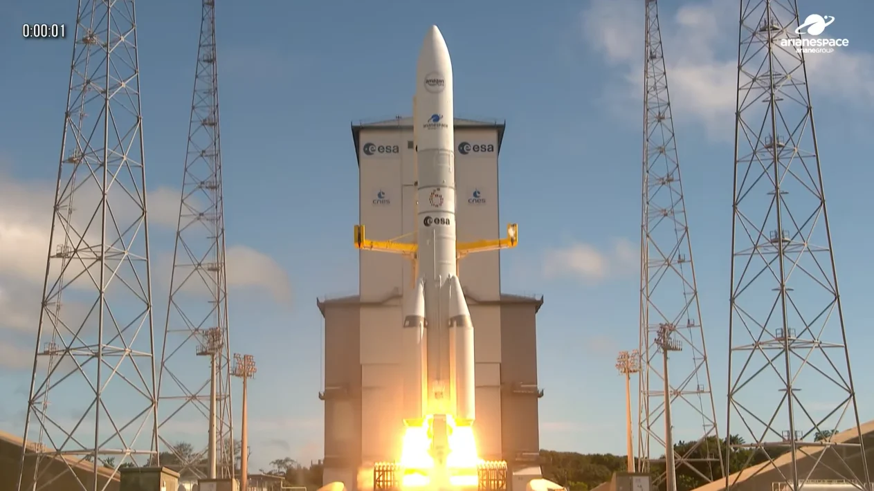 Ariane 6 lifts 36 Amazon Leo satellites, setting a new payload record