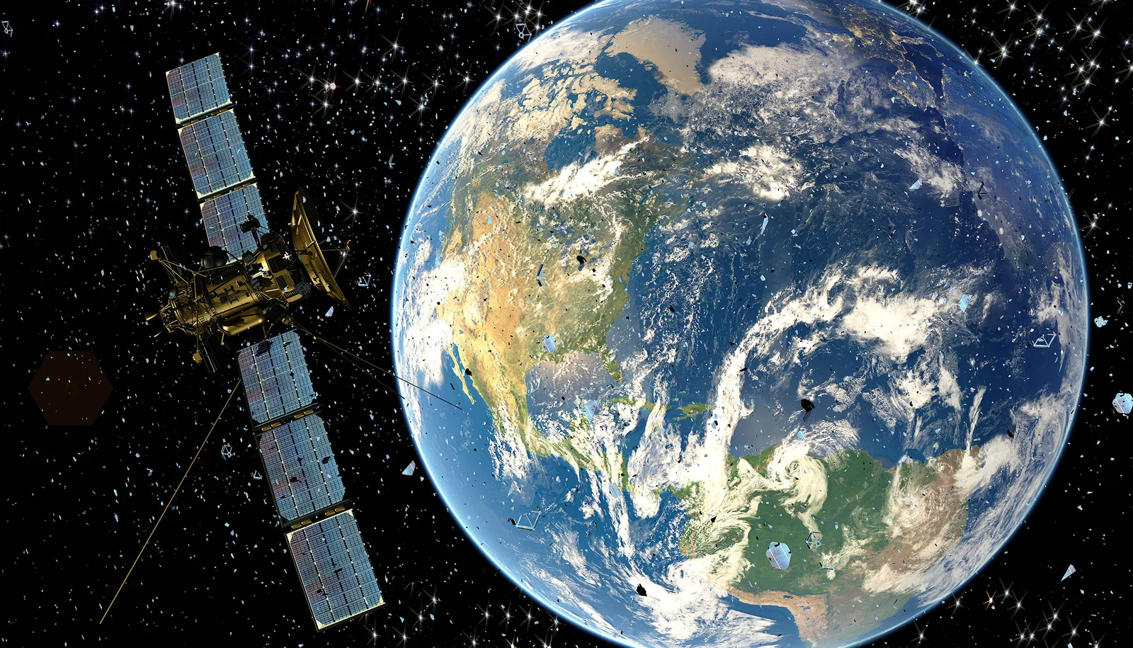 Solar storms could push crowded low-Earth orbit into a 2.8-day debris cascade