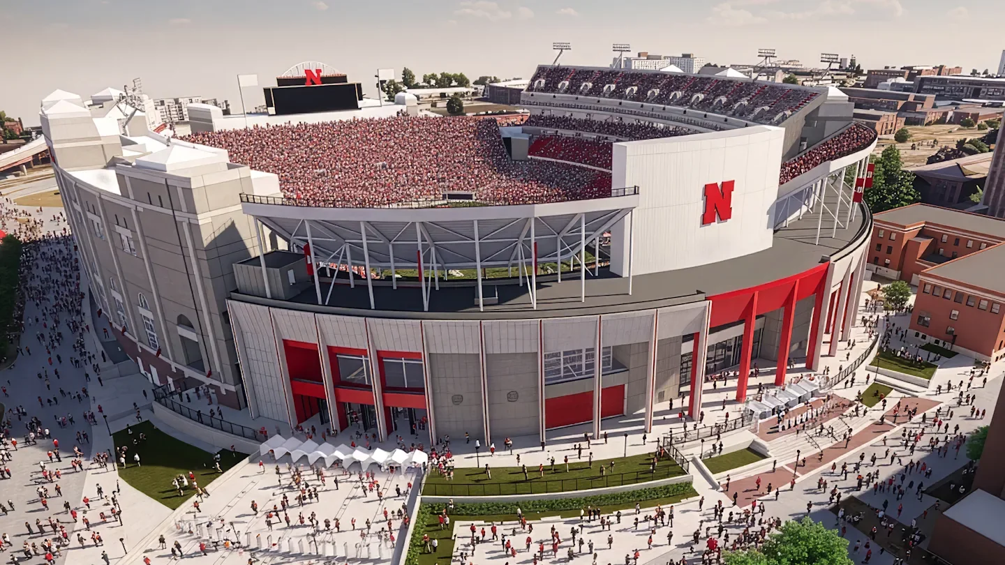 Nebraska unveils $600M Memorial Stadium revamp targeting 2028 completion