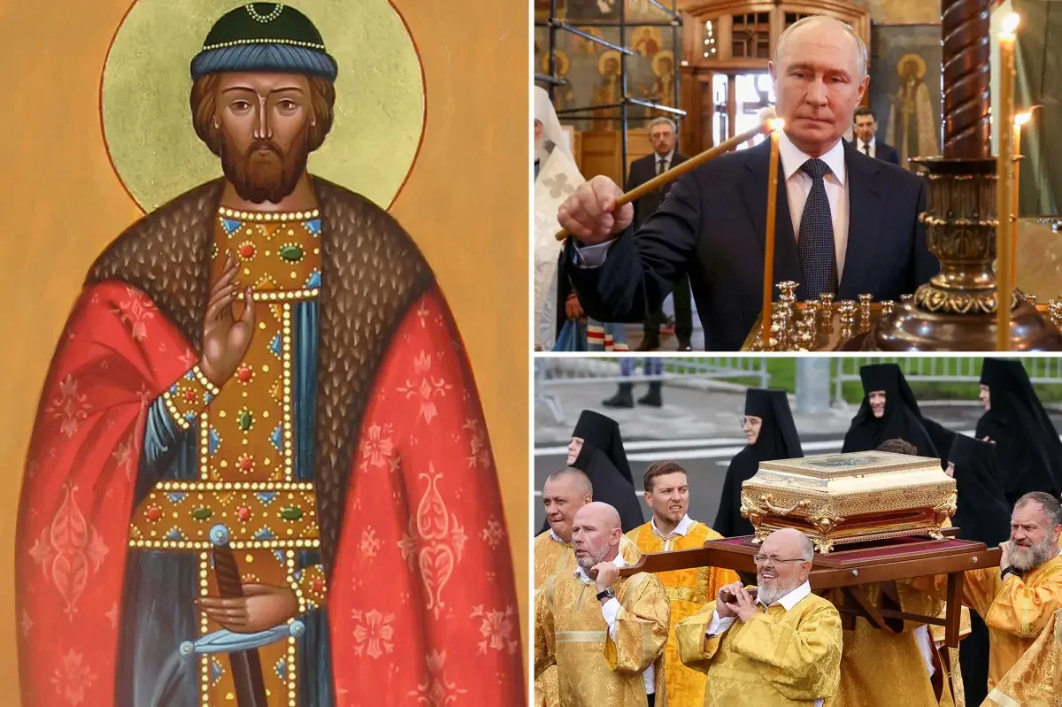 Relic hand of medieval prince sent to frontlines to boost morale in Ukraine war