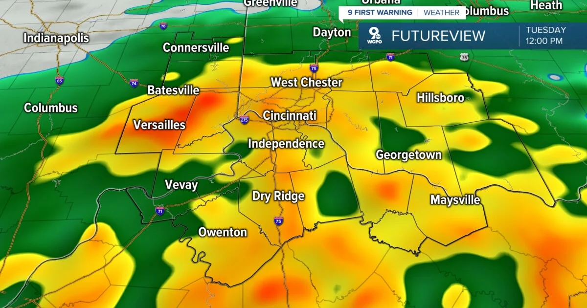 Rainy start to the week with more on the way.