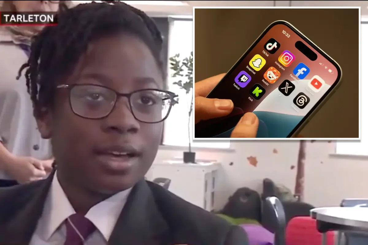 Brit teen quips about UK under-16 social media ban on live TV