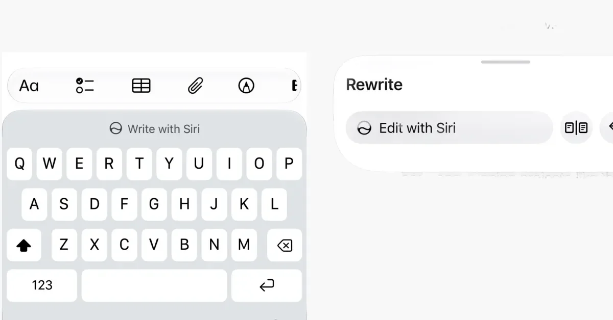 Write with Siri arrives in iOS 27 beta 2, revamping Apple's writing tools