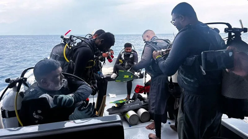Finnish cave divers join high-risk Maldives effort to recover missing Italian divers
