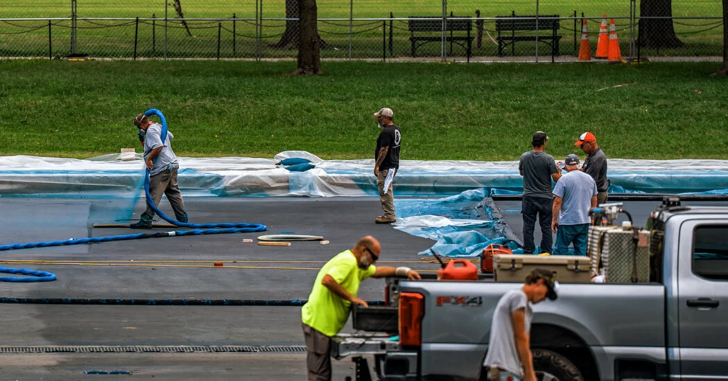 Contractor Blames Repair Plan for Reflecting Pool Damage, Not Vandals
