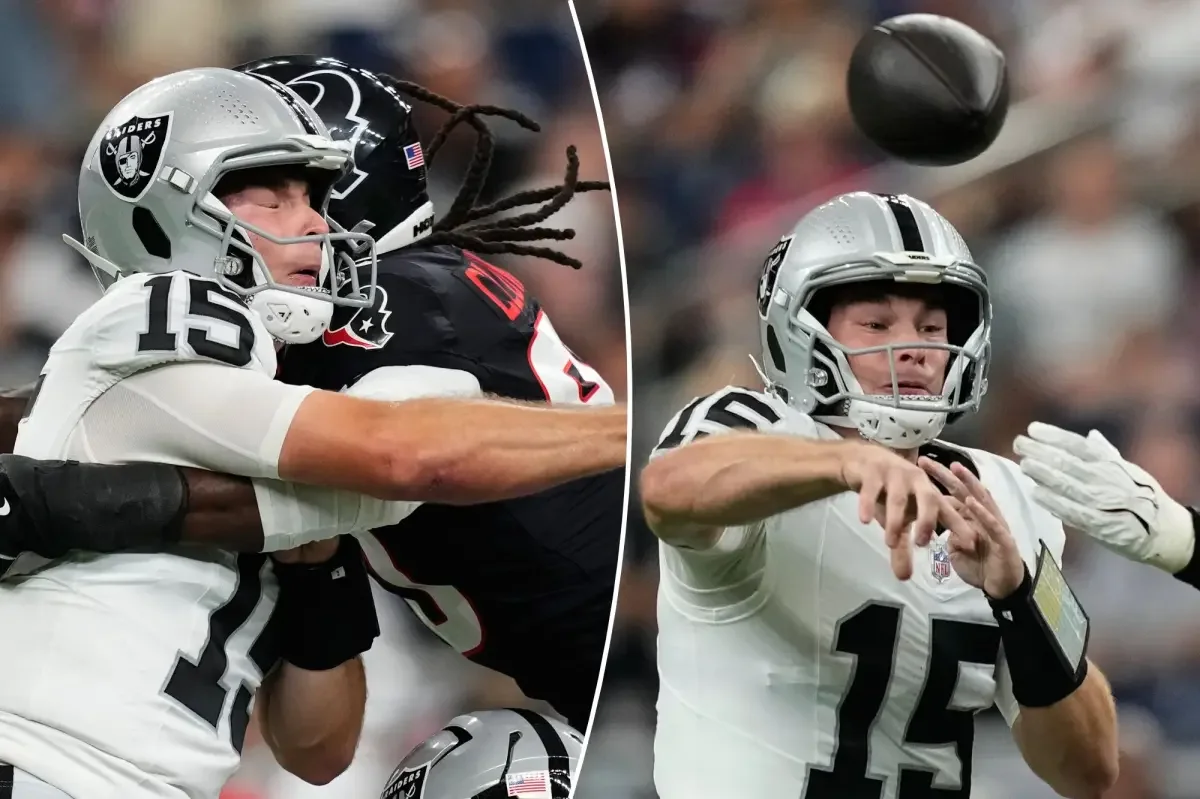 Mendoza's NFL debut opens with an 80-yard pick-six