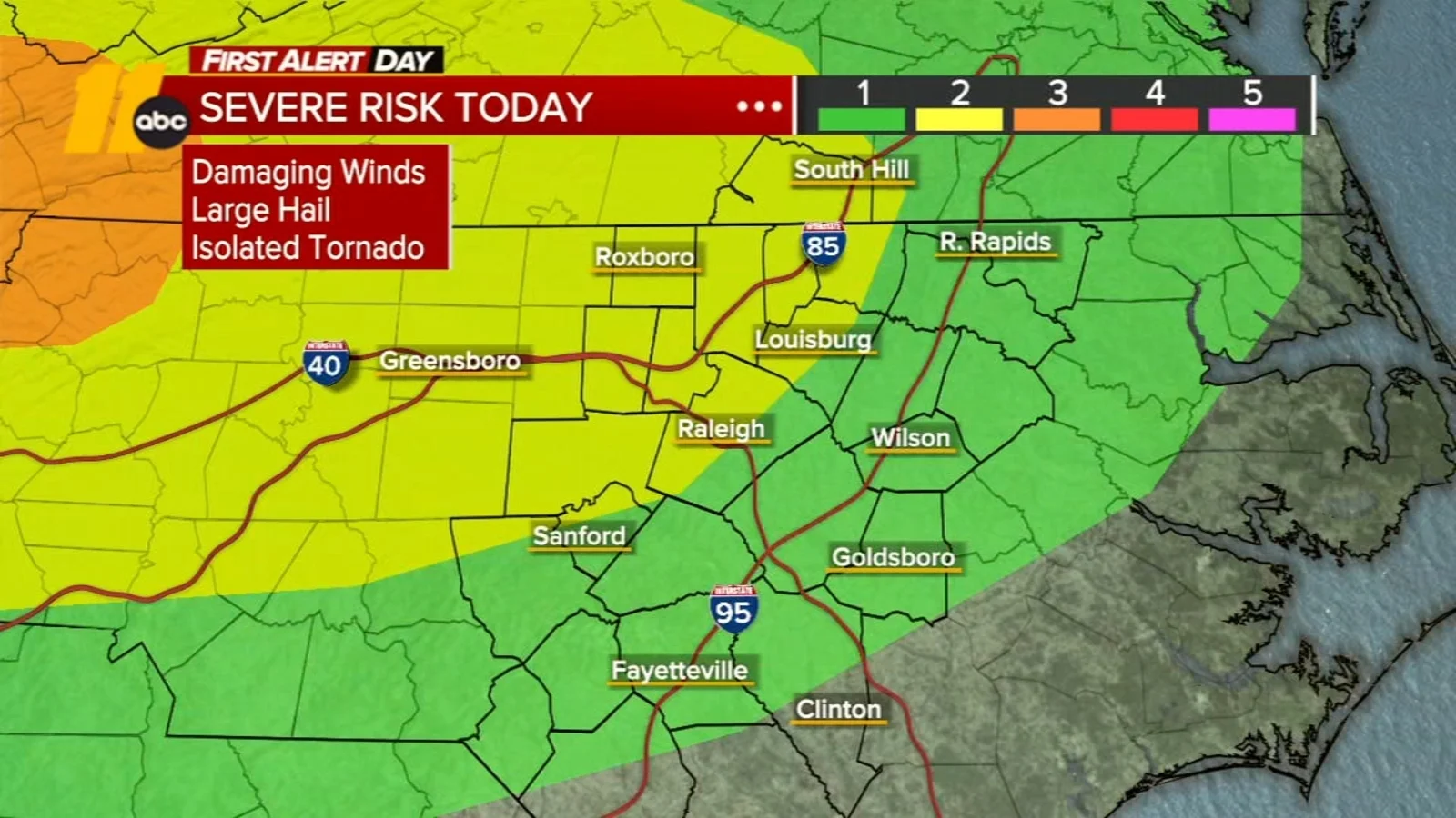 Severe Storms Threaten North Carolina and Georgia This Week.